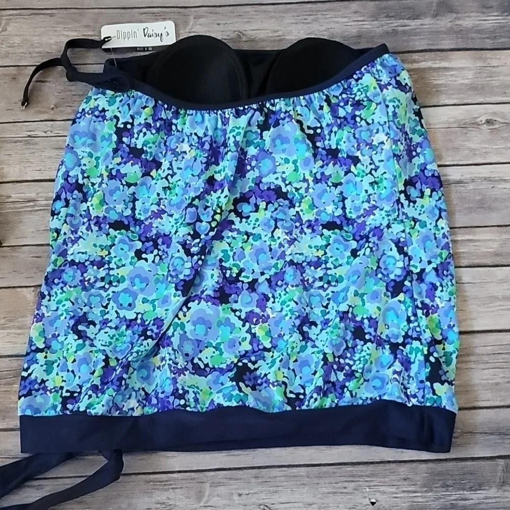 Dippin' Daisy's convertible halter swim set NWT
